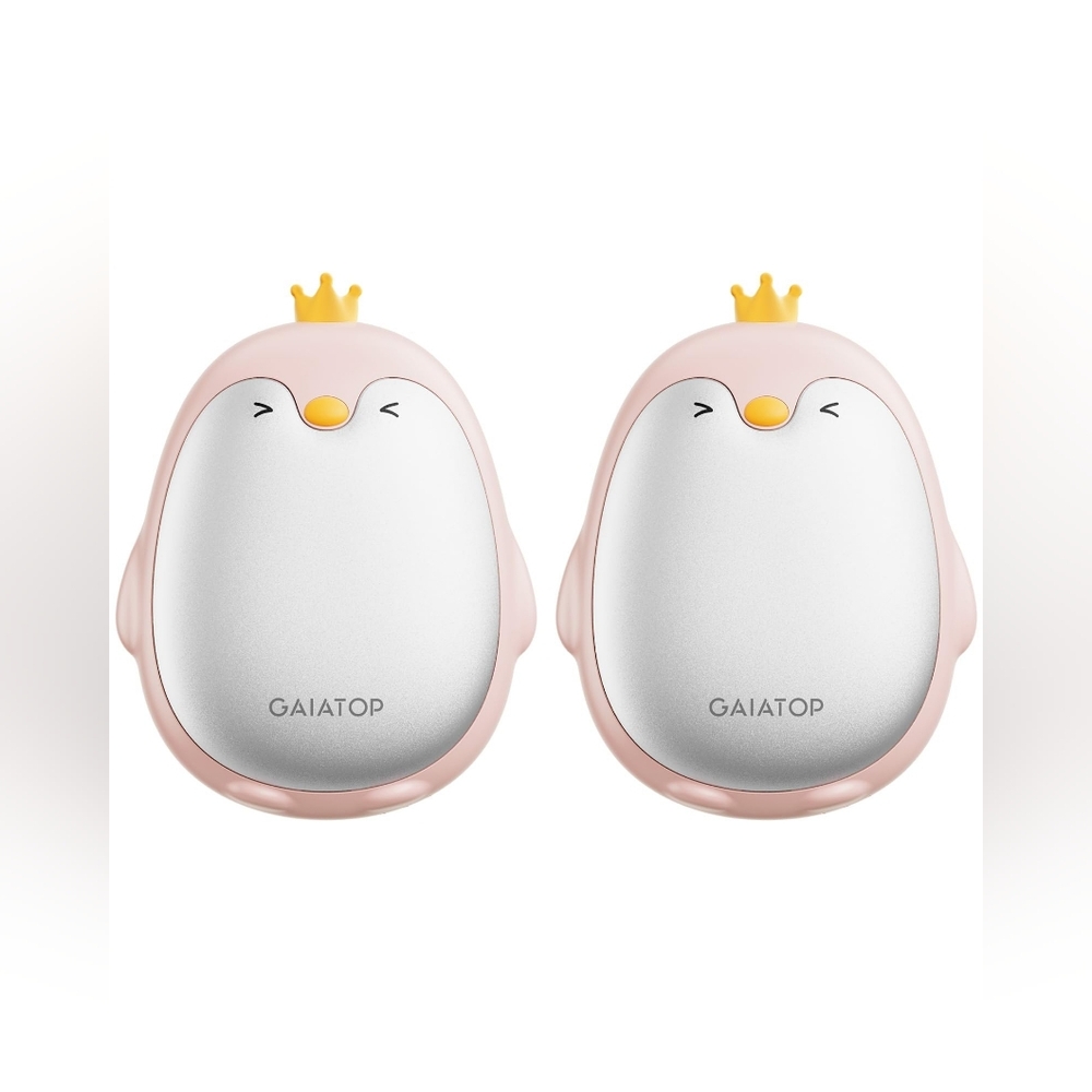 Gaiatop Magnetic Hand Warmer Rechargeable Pink Penguin